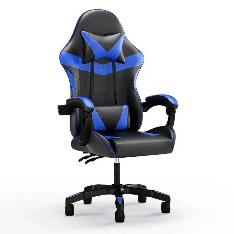 Cadeira Gamer Ergonômica em Couro com Descanso para os Pés