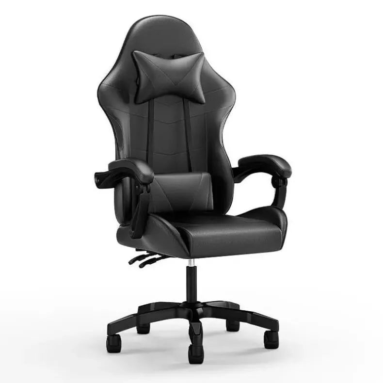 Cadeira Gamer Ergonômica em Couro com Descanso para os Pés
