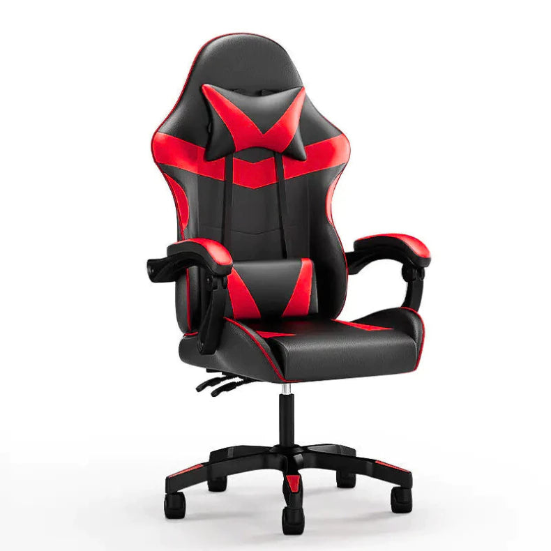 Cadeira Gamer Ergonômica em Couro com Descanso para os Pés