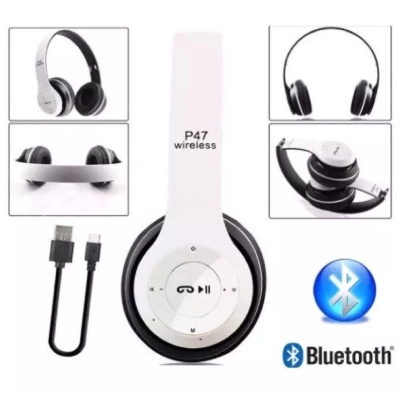 Fone Headphone Sem Fio P47 Bluetooth 5.0 - Som Estéreo Universal