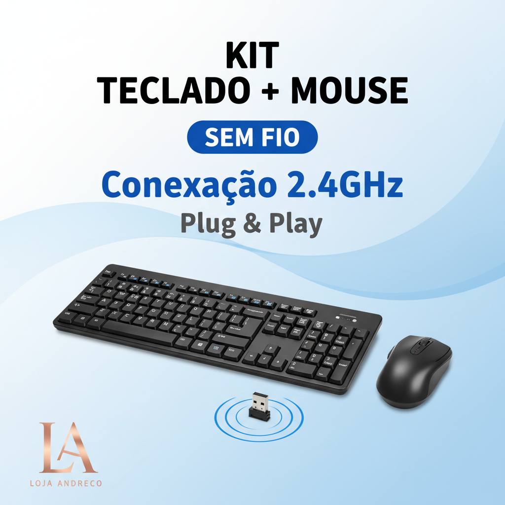 Kit Teclado + Mouse - Loja Andreco