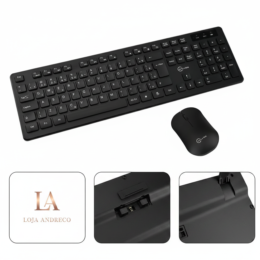 Kit Teclado + Mouse - Vista Superior - Loja Andreco