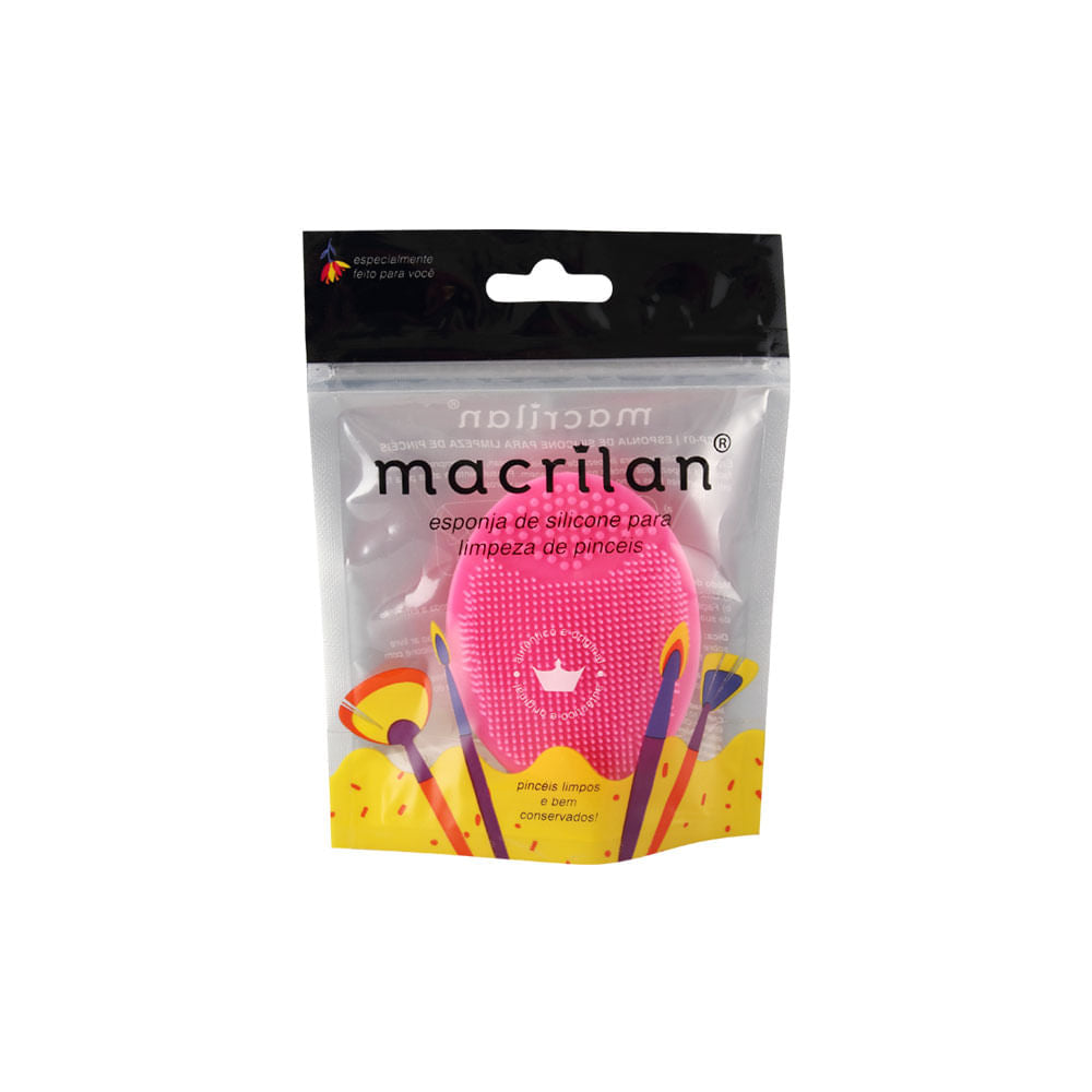 Esponja de Silicone para Limpeza de Pincéis Macrilan CP01