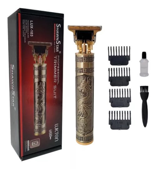 Maquininha De Acabamento Profissional Barba cabelo Com Cor Dourada Voltagem 110v