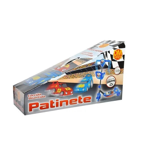 Patinete Azul  Infantil Corrida Divertida Luz E Som 4