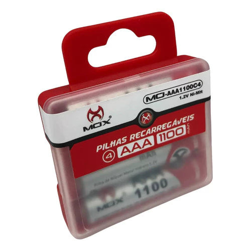 Pilha Recarregável AAA 1100mah 4 Unidades