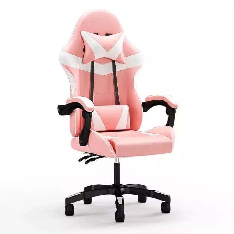 Cadeira Gamer Ergonômica em Couro com Descanso para os Pés